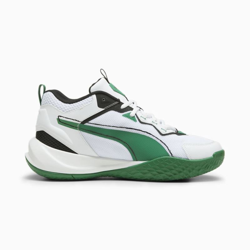 Puma | Men's Playmaker Sneakers - White-Archive Green-Black