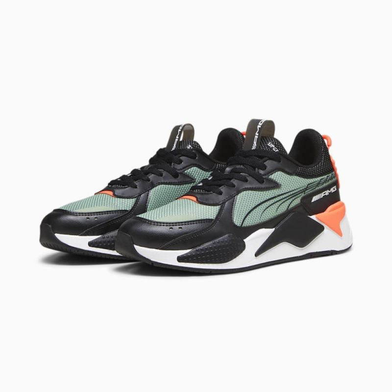 Puma | Men's Mercedes AMG-Petronas F1 RS-X Motorsport Shoes - Black-Dusty Green-Neon Sun