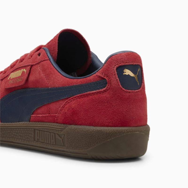 Puma | Men's Palermo Sneakers - Club Red-Club Navy