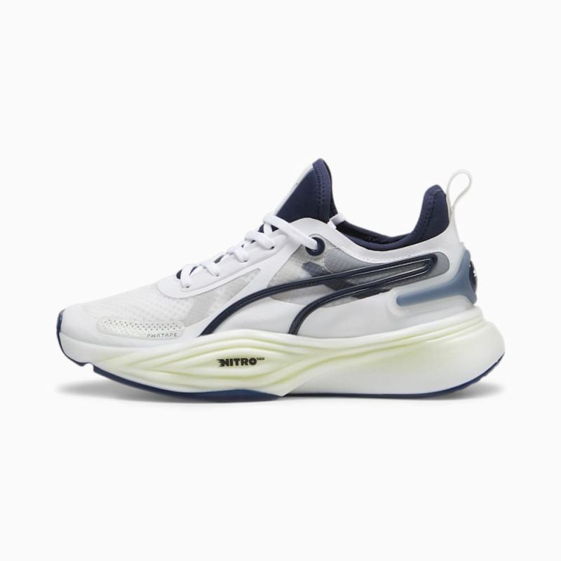 Puma | Men's PWR NITRO Squared Training Shoes - White-Club Navy - Click Image to Close