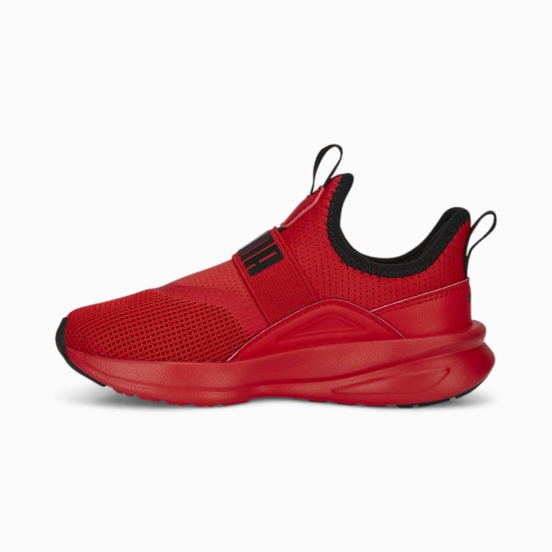 Puma | Girls SOFT Enzo Evo Slip-On Toddlers Shoes - For All Time Red-Black