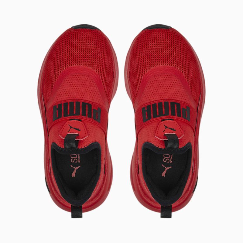 Puma | Girls SOFT Enzo Evo Slip-On Toddlers Shoes - For All Time Red-Black