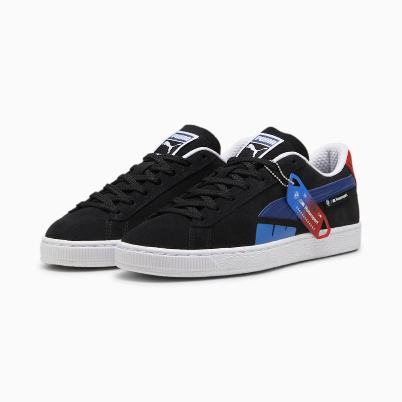 Puma | Men's BMW M Motorsport Suede Sneakers - Black-Cool Cobalt