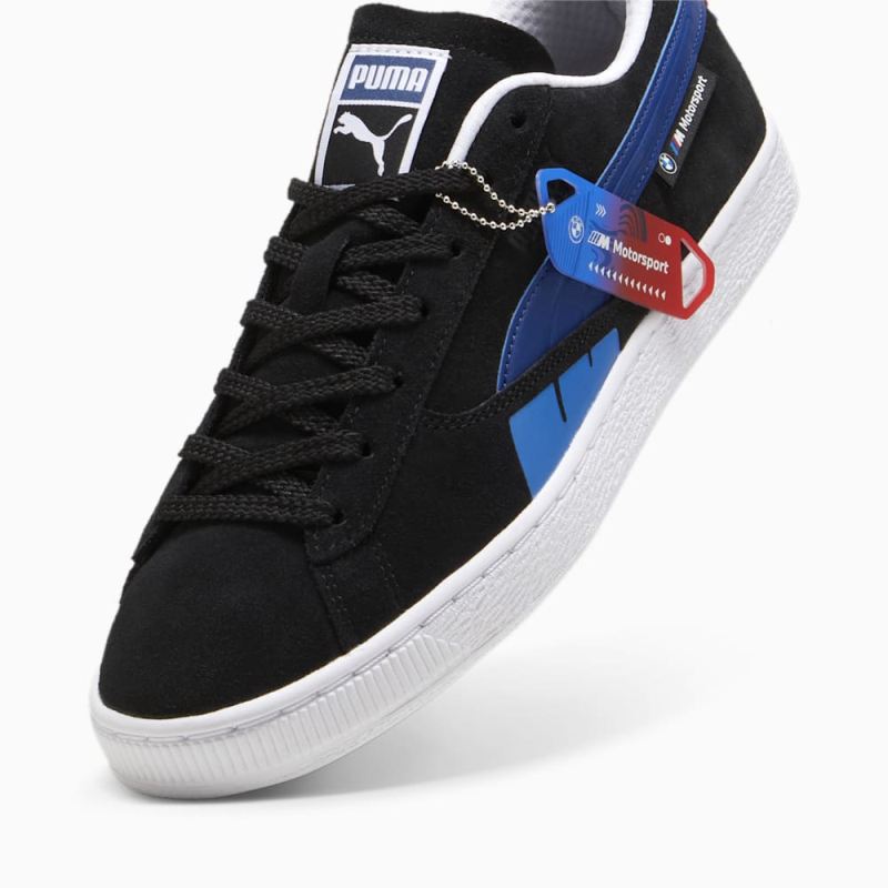 Puma | Men's BMW M Motorsport Suede Sneakers - Black-Cool Cobalt