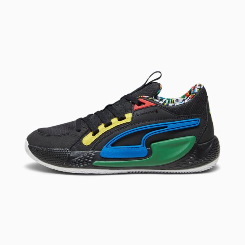 Puma | Men's Court Rider Chaos Trash Talk Basketball Sneakers - Black-Pel