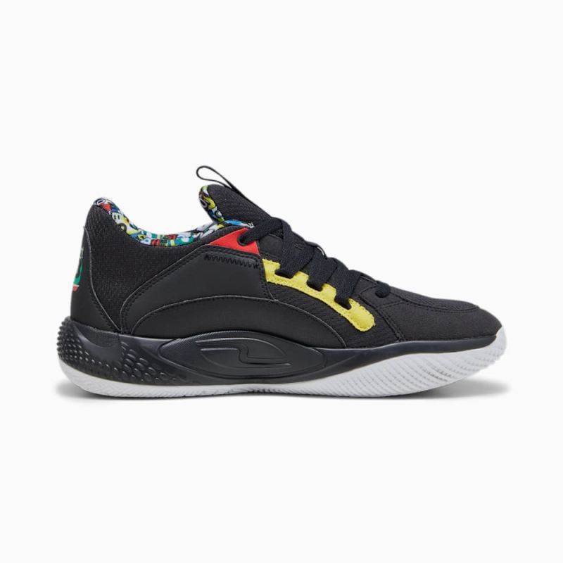 Puma | Men's Court Rider Chaos Trash Talk Basketball Sneakers - Black-Pel