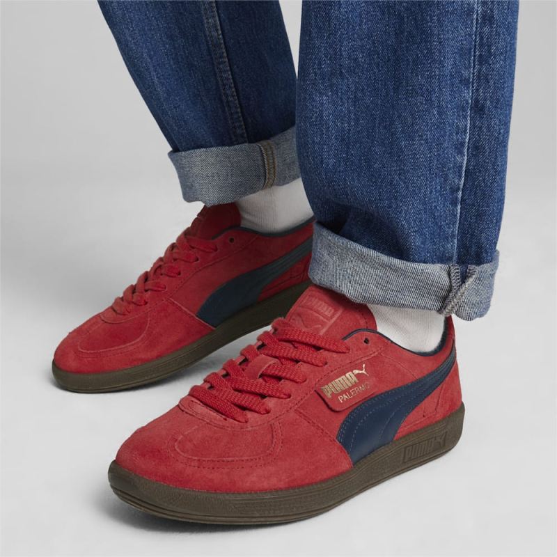 Puma | Men's Palermo Sneakers - Club Red-Club Navy