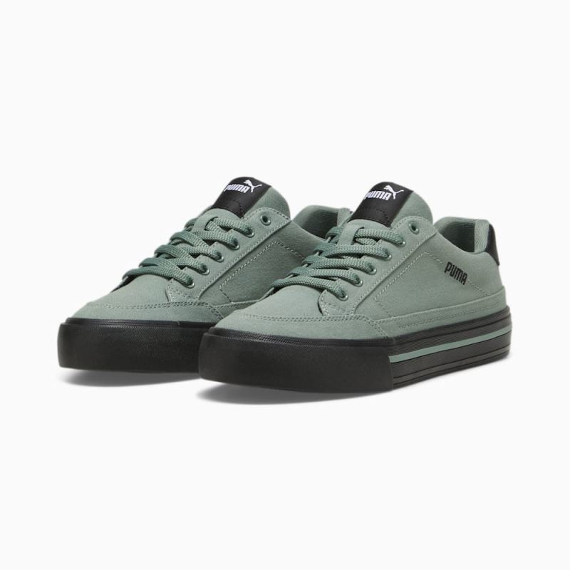 Puma | Men's Court Classic Vulc Unisex Sneakers - Eucalyptus-Black-White