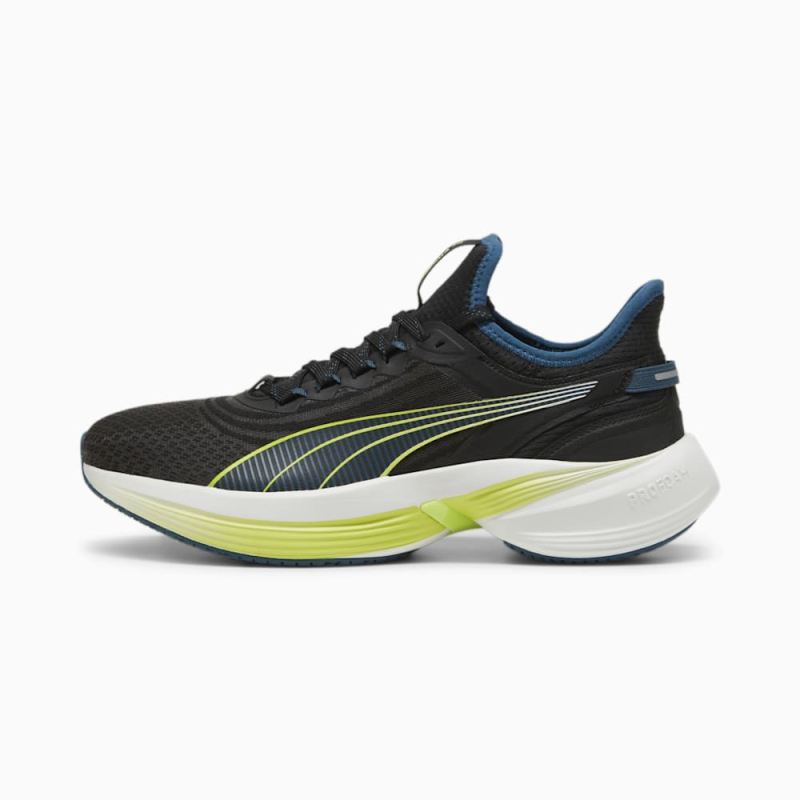 Puma | Men's Conduct Pro Running Shoe - Black-Ocean Tropic-Feather Gray - Click Image to Close