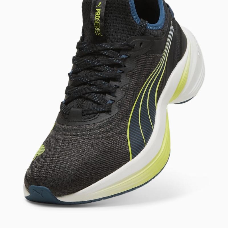 Puma | Men's Conduct Pro Running Shoe - Black-Ocean Tropic-Feather Gray