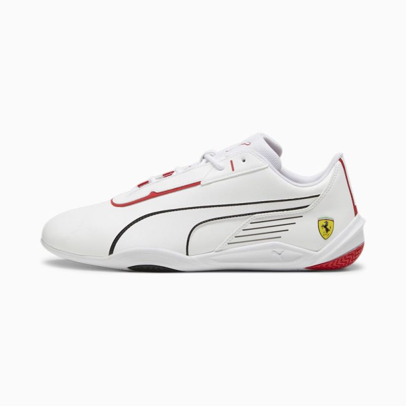 Puma | Men's Ferrari R-Cat Machina Sneakers - White-Rosso Corsa