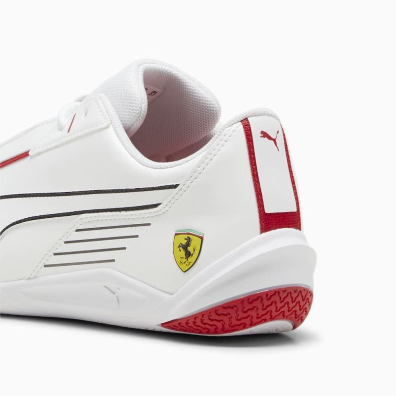 Puma | Men's Ferrari R-Cat Machina Sneakers - White-Rosso Corsa