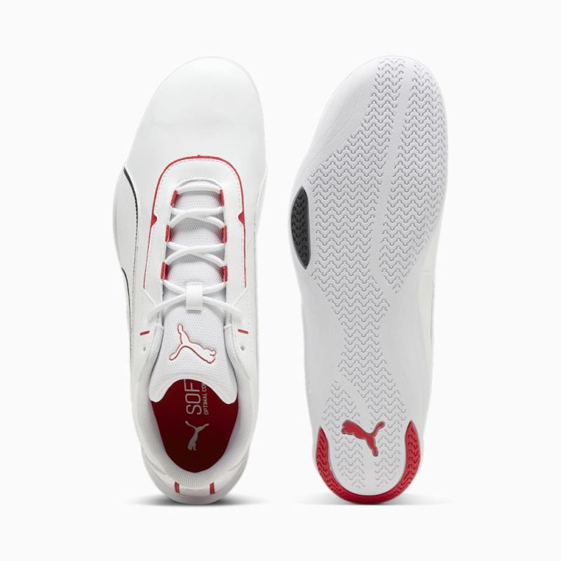 Puma | Men's Ferrari R-Cat Machina Sneakers - White-Rosso Corsa