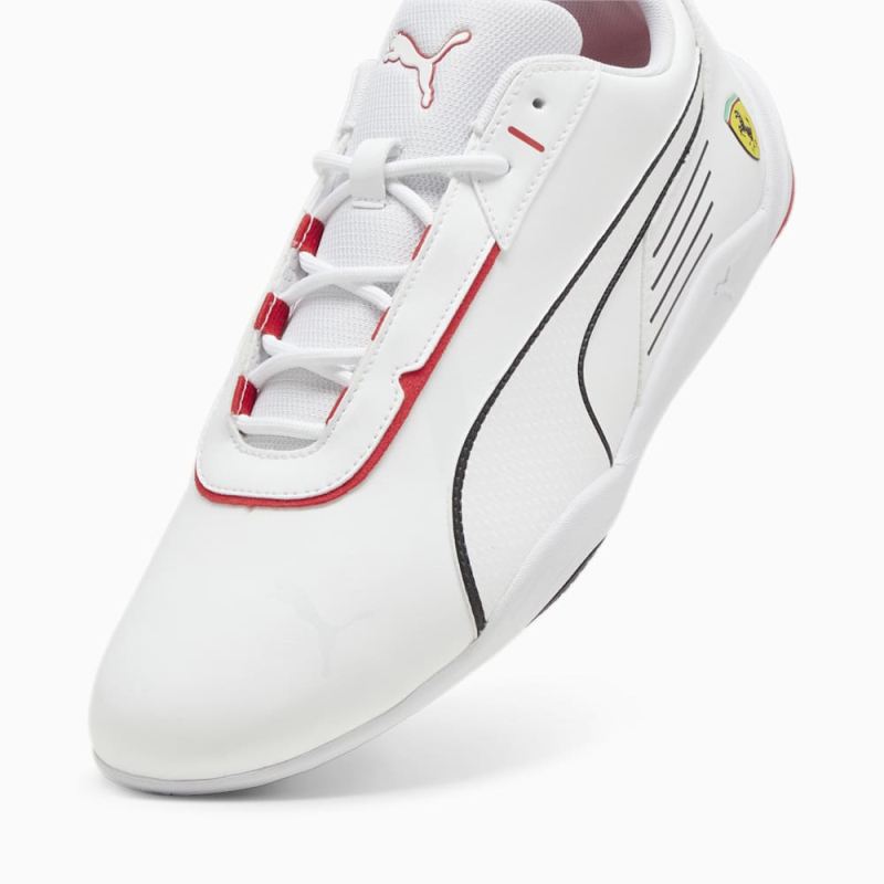 Puma | Men's Ferrari R-Cat Machina Sneakers - White-Rosso Corsa