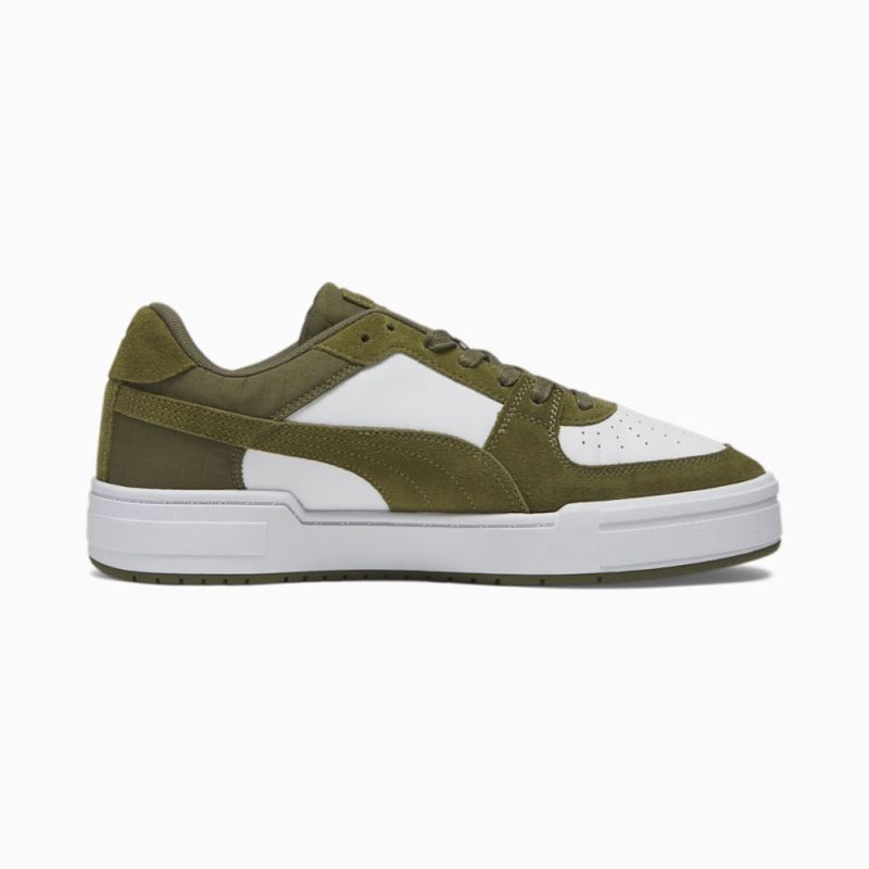 Puma | Men's CA Pro Quilt Sneakers - White-Olive Drab