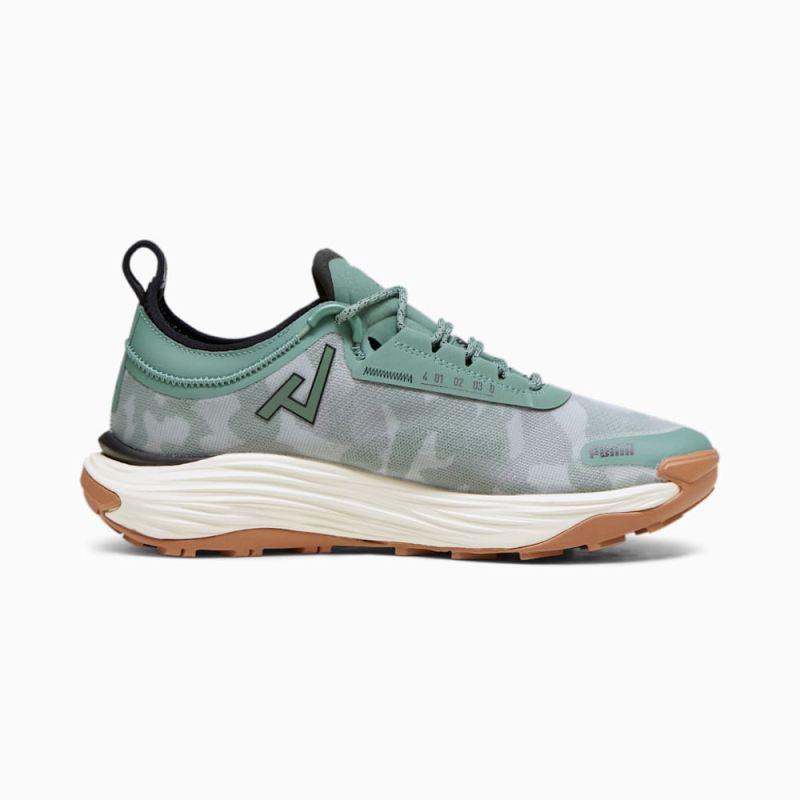 Puma | Men's SEASONS Voyage NITRO 3 Running Shoes - Eucalyptus-Alpine Snow-Black