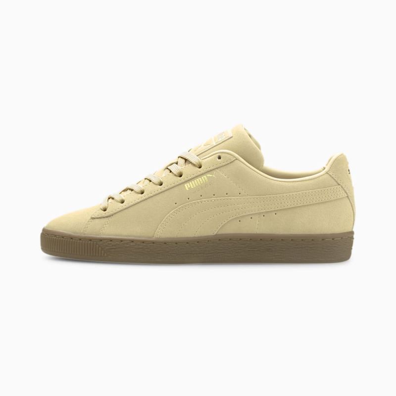 Puma | Men's Suede Gum Sneakers - Pebble-Gum - Click Image to Close