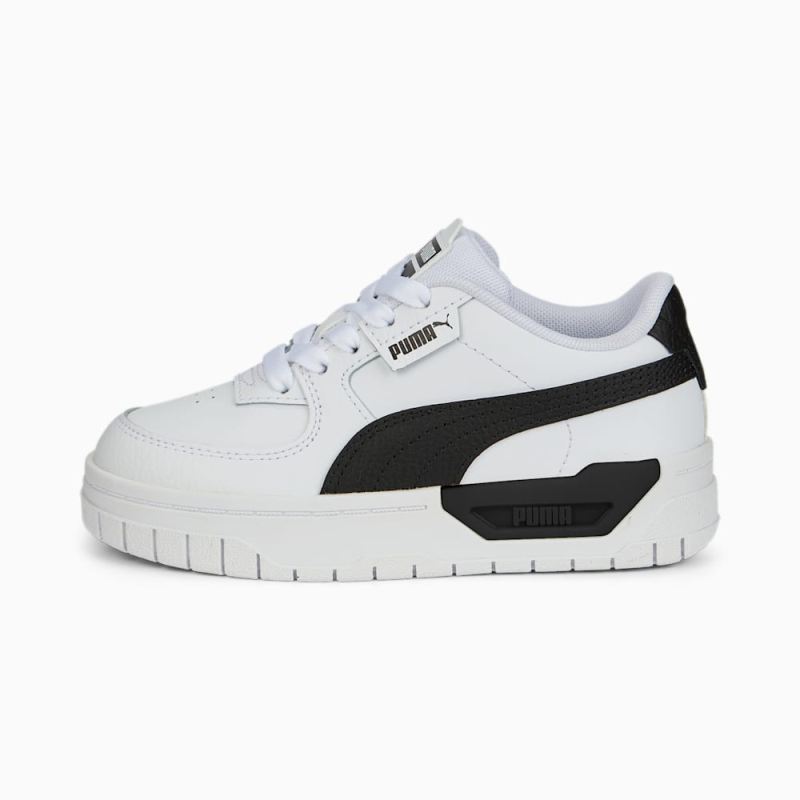 Puma | Girls Cali Dream Leather Little Kids Shoes - White-Black-White