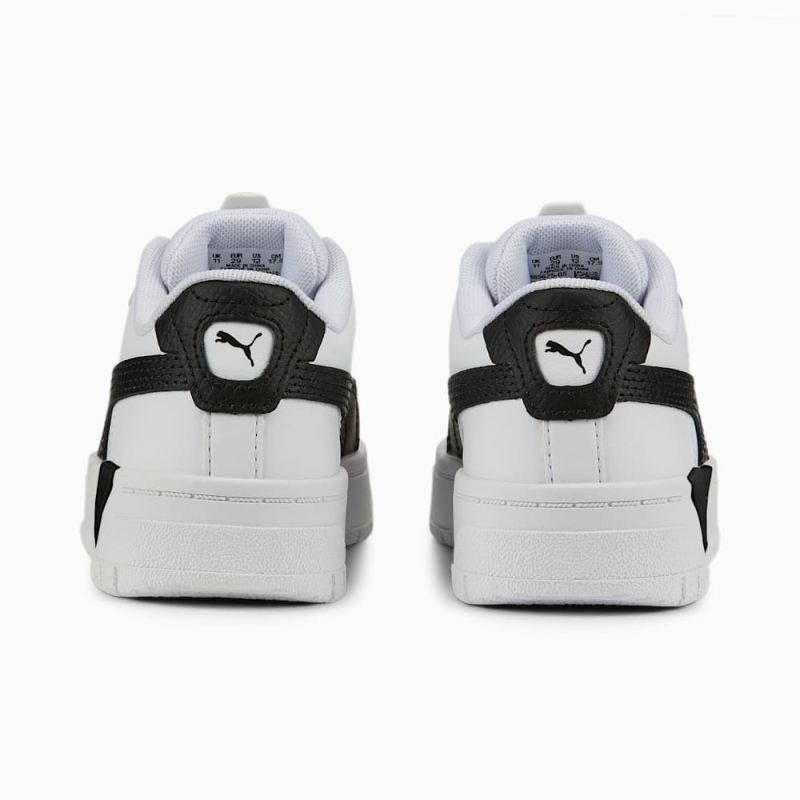 Puma | Girls Cali Dream Leather Little Kids Shoes - White-Black-White