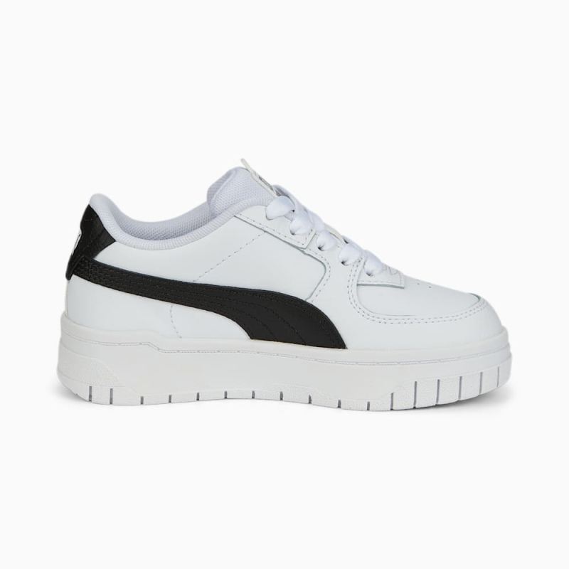 Puma | Girls Cali Dream Leather Little Kids Shoes - White-Black-White