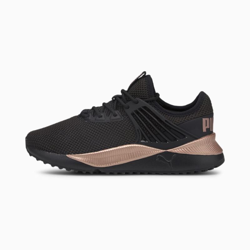 Puma | Women's Pacer Future Lux Sneakers - Black-Rose Gold - Click Image to Close