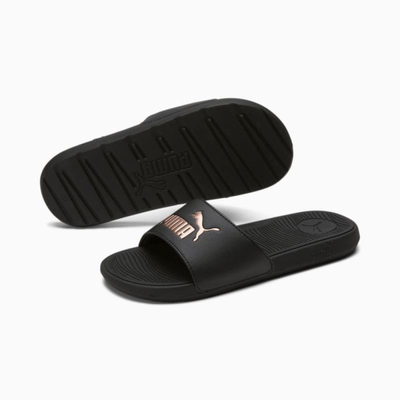 Puma | Women's Cool Cat 2.0 Slides - Black-Rose Gold