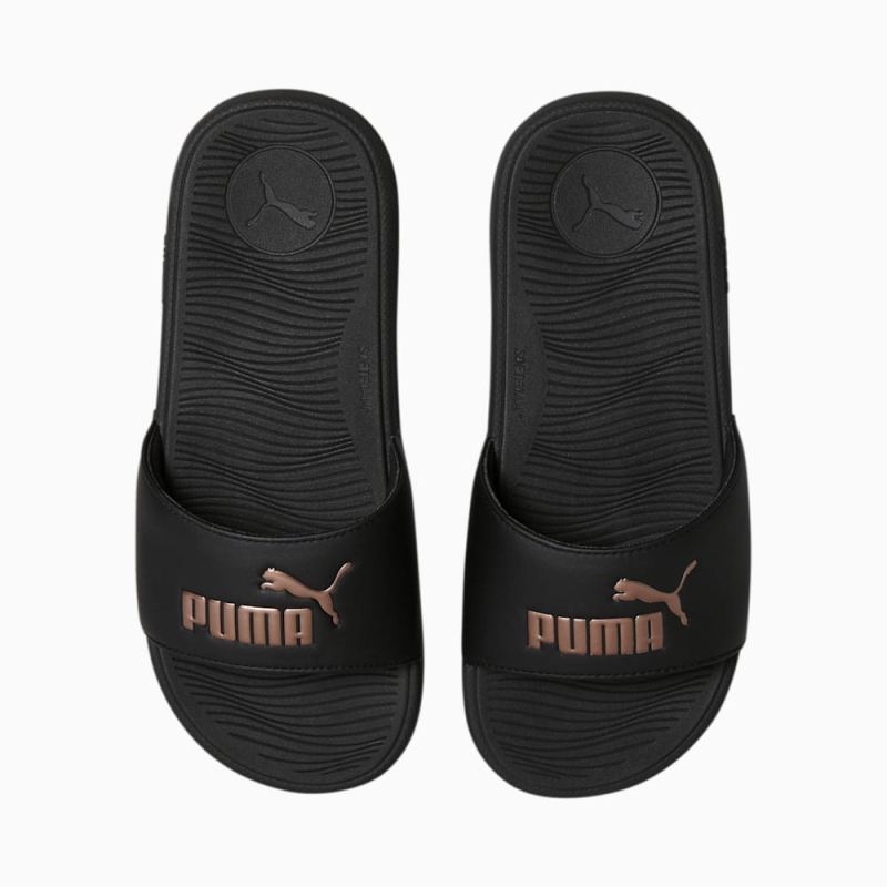 Puma | Women's Cool Cat 2.0 Slides - Black-Rose Gold