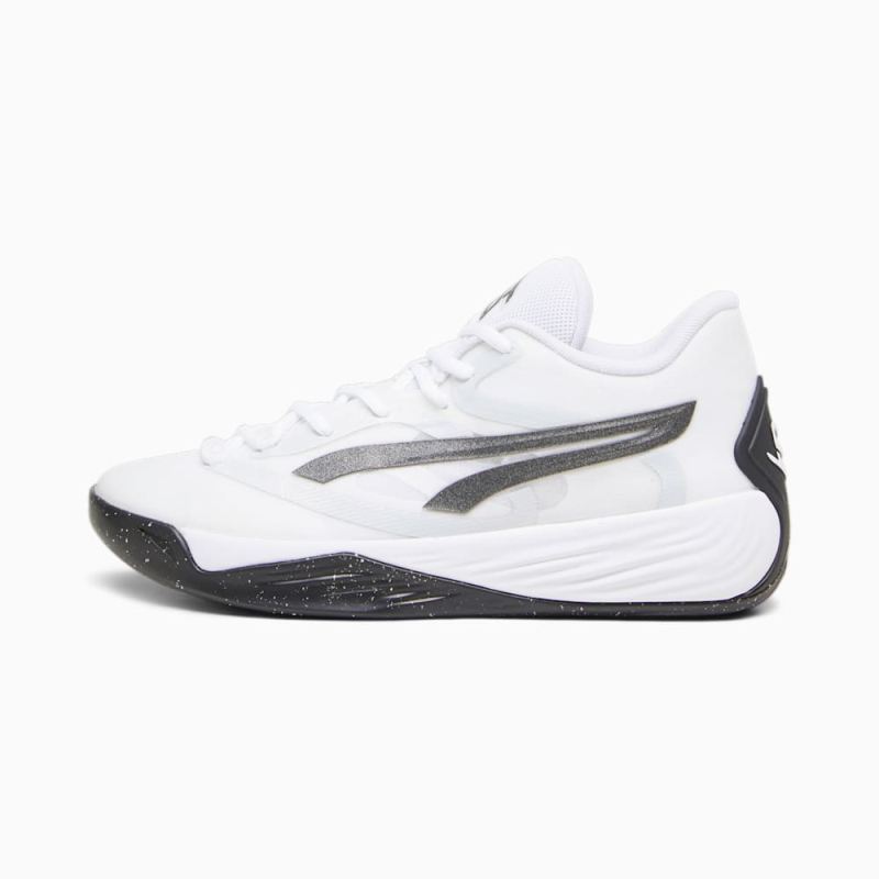 Puma | Women's STEWIE x TEAM Stewie 2 Basketball Shoes - White-Black - Click Image to Close