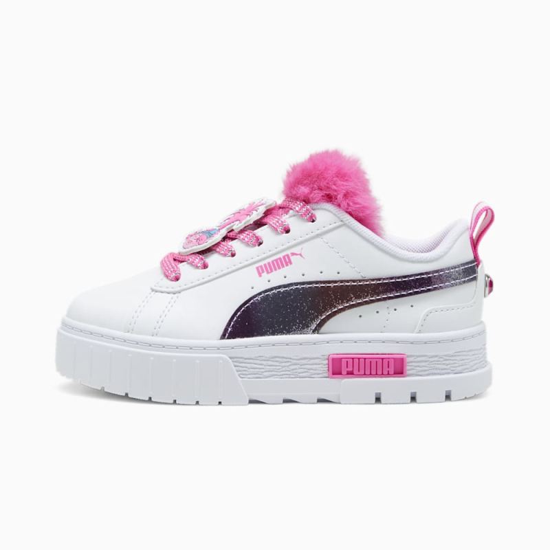 Puma | Girls Puma | Girls x TROLLS Mayze Little Kids Sneakers - White-Ravish - Click Image to Close