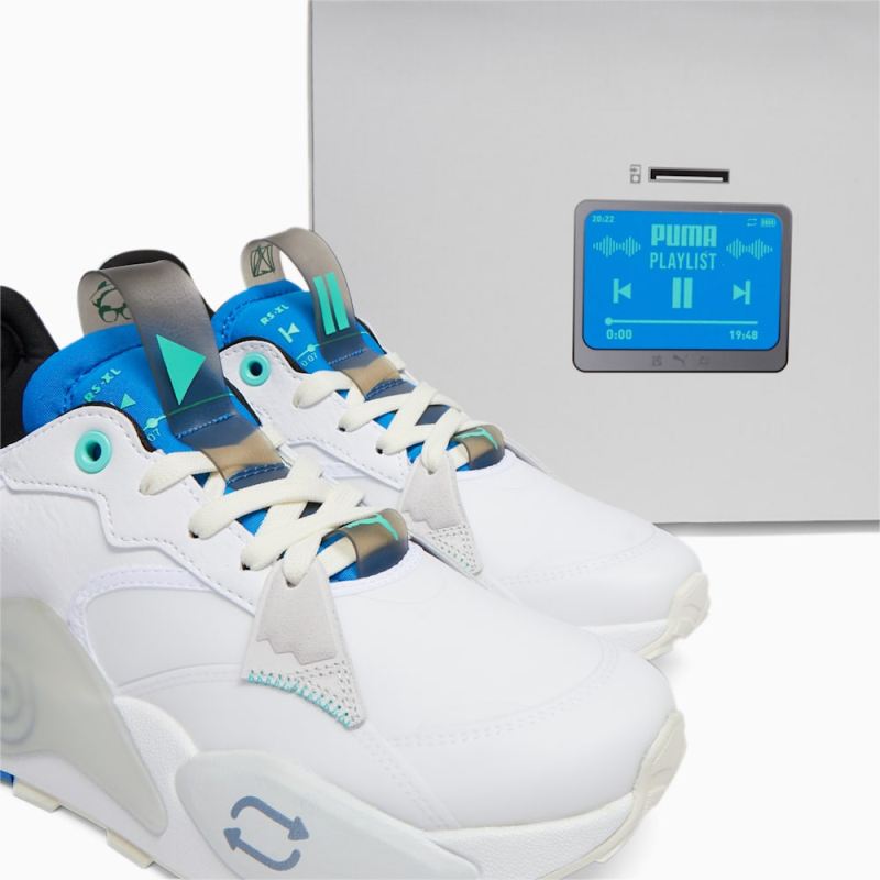 Puma | Men's RS-XL Playlist Sneakers - White-Ultra Blue-Feather Gray