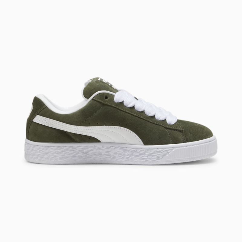 Puma | Men's Suede XL Sneakers - Dark Olive-White