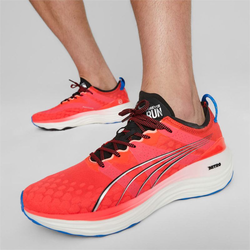 Puma | Men's ForeverRUN NITRO Running Shoes - Fire Orchid-Black-Ultra Blue