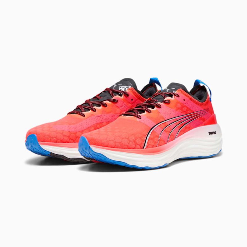 Puma | Men's ForeverRUN NITRO Running Shoes - Fire Orchid-Black-Ultra Blue