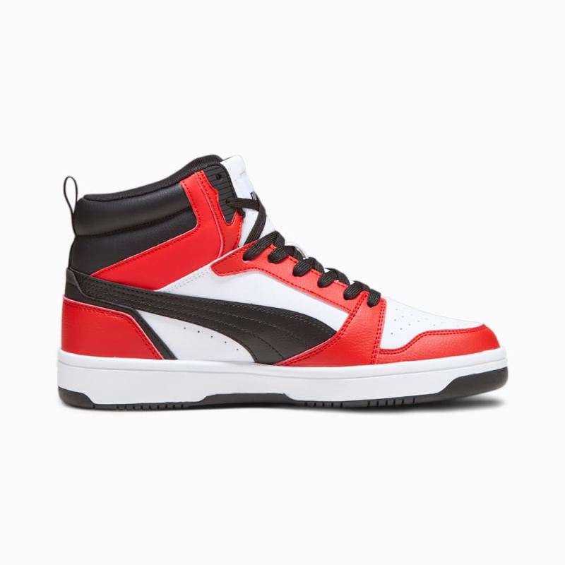 Puma | Men's Rebound Sneakers - White-Black-For All Time Red