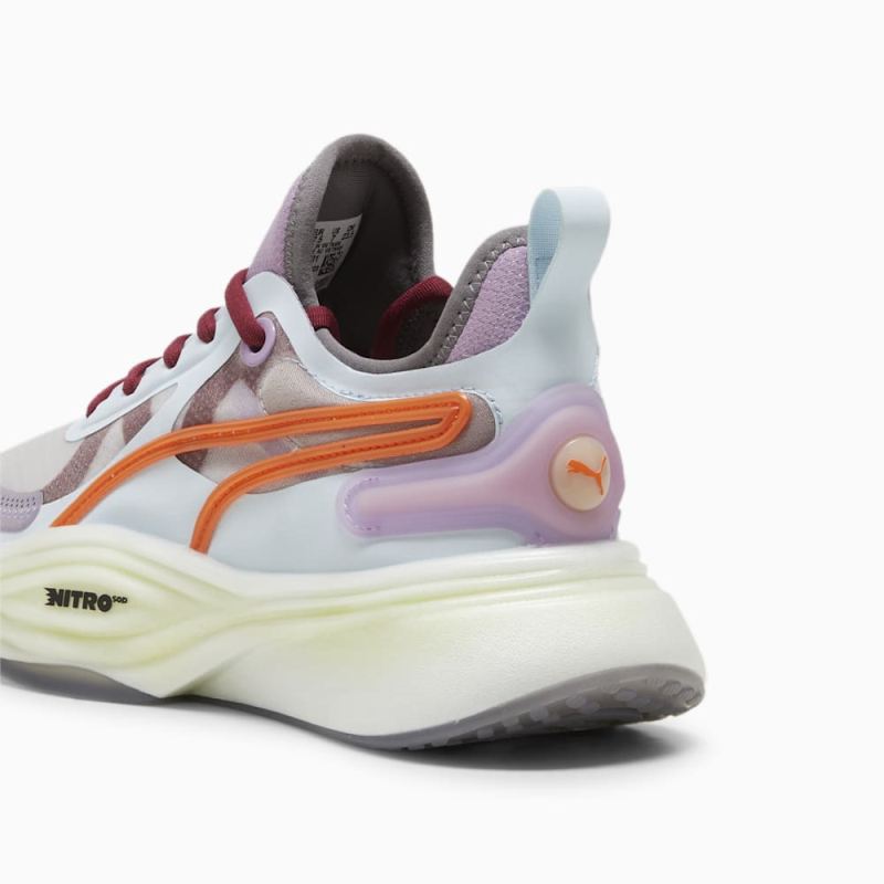 Puma | Women's x lemlem PWR NITRO SQD Training Shoes - Icy Blue-Frozen Grape-Cayenne Pepper