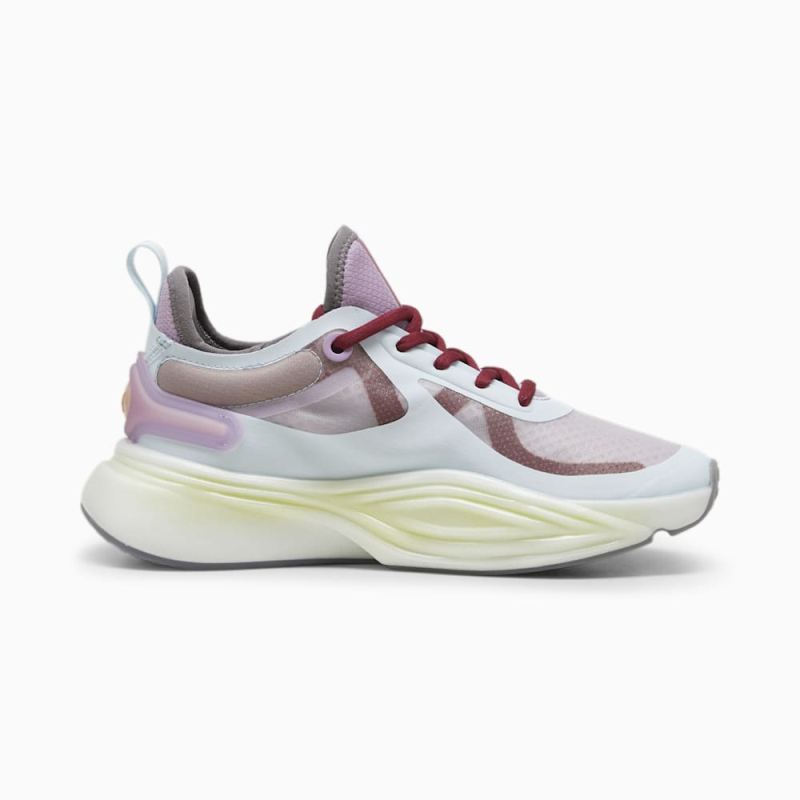 Puma | Women's x lemlem PWR NITRO SQD Training Shoes - Icy Blue-Frozen Grape-Cayenne Pepper