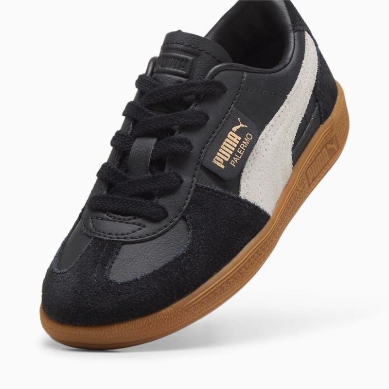 Puma | Boys Palermo Leather Little Kids Sneakers - Black-Feather Gray-Gum