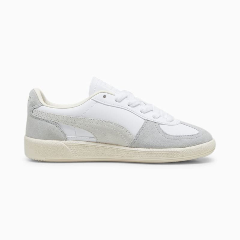 Puma | Boys Palermo Leather Big Kids Sneakers - White-Cool Light Gray-Sugared Almond