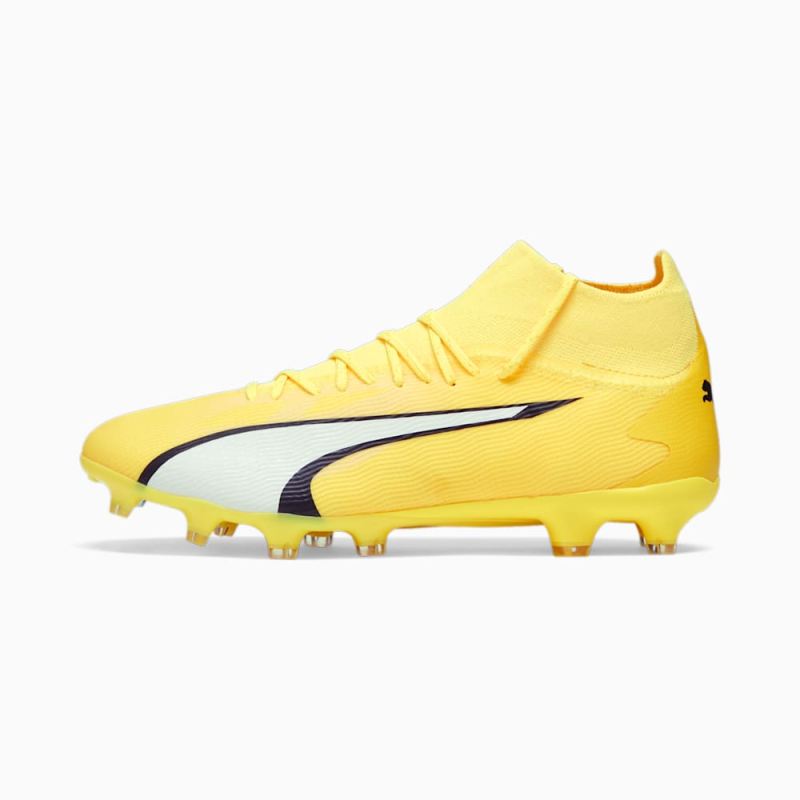 Puma | Men's ULTRA PRO FG/AG Soccer Cleats - Yellow Blaze-White-Black