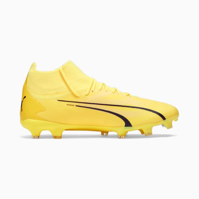 Puma | Men's ULTRA PRO FG/AG Soccer Cleats - Yellow Blaze-White-Black