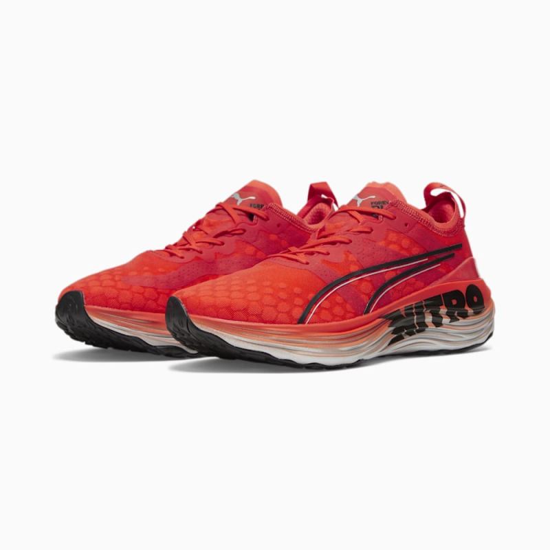 Puma | Men's ForeverRun NITRO Running Shoes - Cherry Tomato-Black