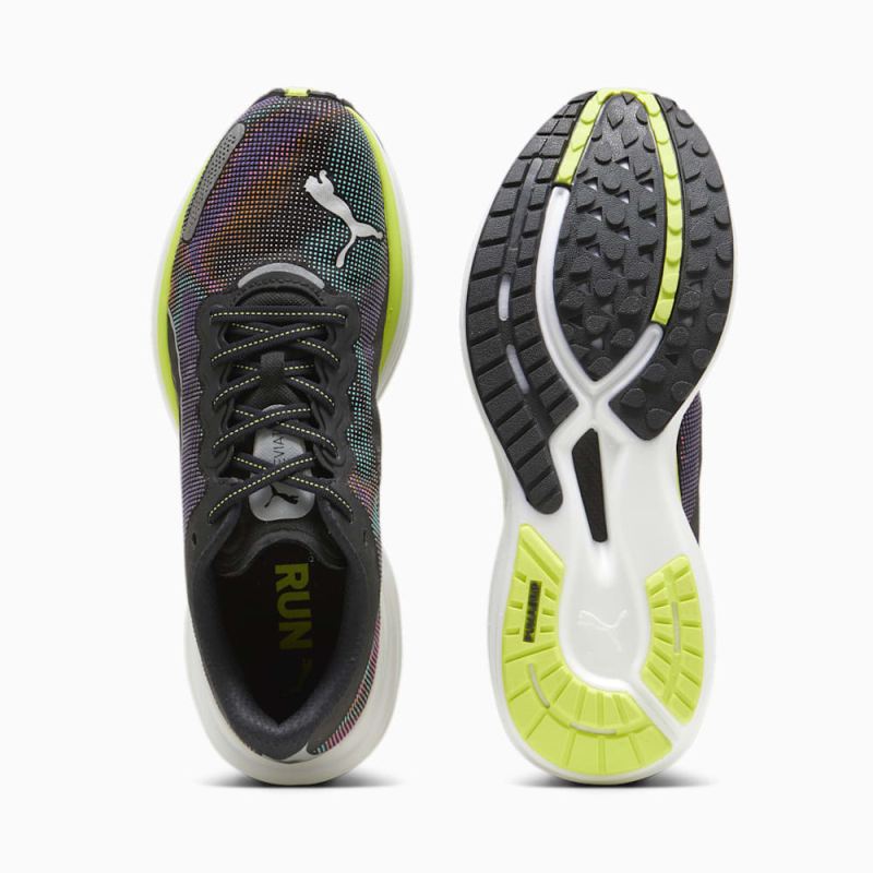 Puma | Men's Deviate NITRO 2 Running Shoes - Black-Lime Pow-White