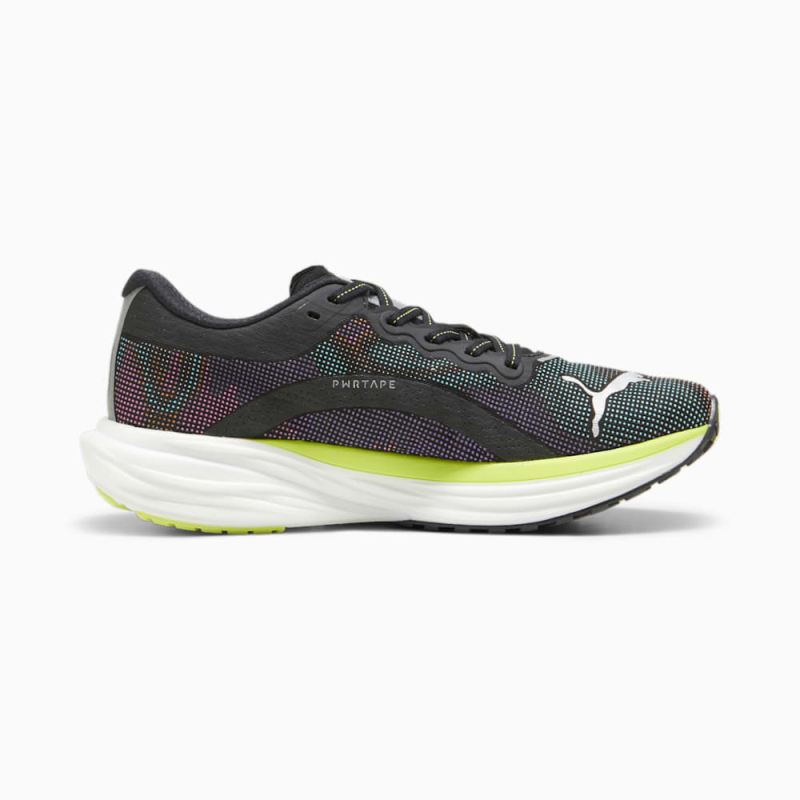 Puma | Men's Deviate NITRO 2 Running Shoes - Black-Lime Pow-White