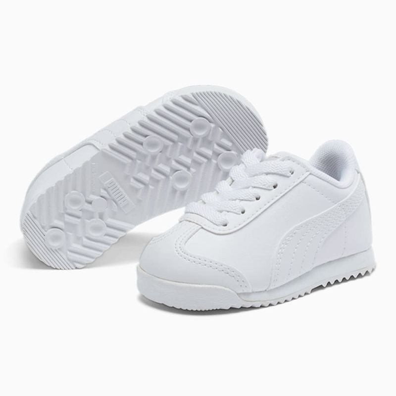 Puma | Girls Roma Basic Toddler Shoes - white-light gray