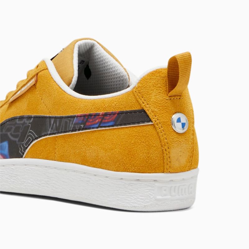 Puma | Men's BWW M Motorsport Suede Sneakers - Amber-Black-White