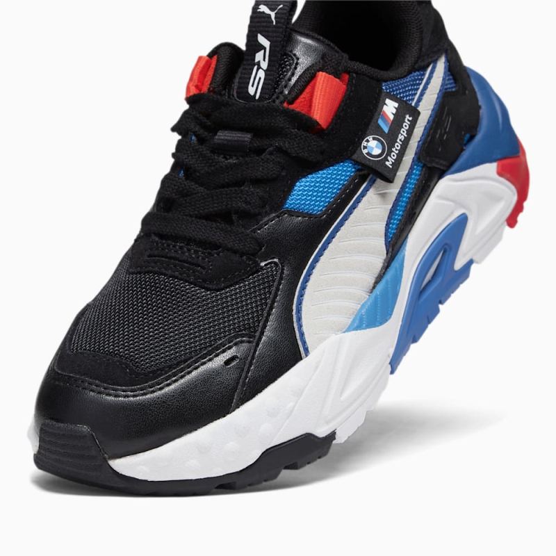 Puma | Boys BMW M Motorsport RS-Trck Big Kids Sneakers - Black-White-Cool Cobalt