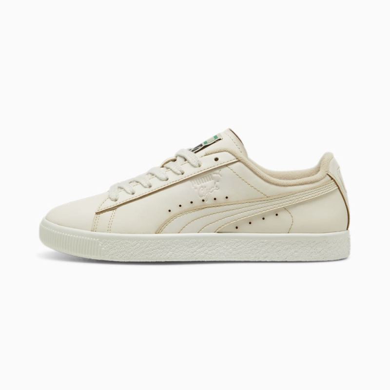 Puma | Men's Clyde Coffee Sneakers - White-Coffee-Coffee