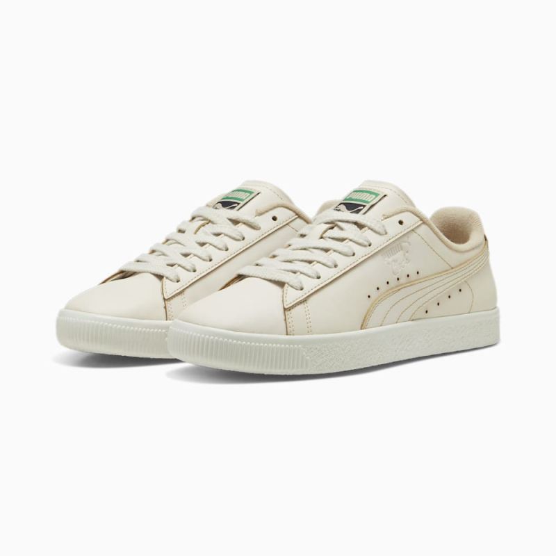 Puma | Men's Clyde Coffee Sneakers - White-Coffee-Coffee