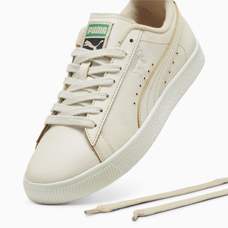 Puma | Men's Clyde Coffee Sneakers - White-Coffee-Coffee