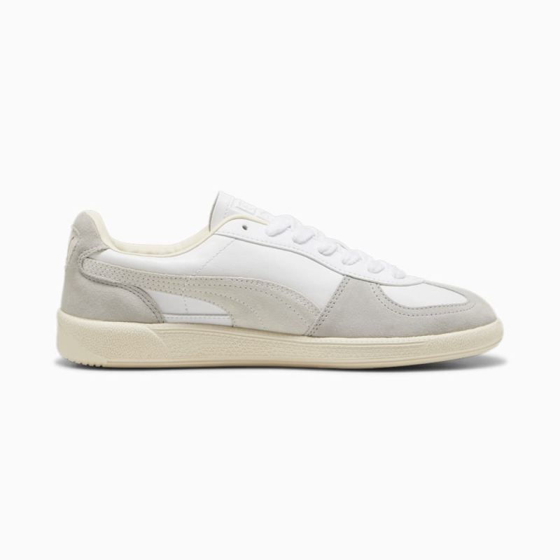 Puma | Men's Palermo Leather Sneakers - White-Cool Light Gray-Sugared Almond